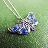 Flight - Moth Monoprint Pendant and Sterling Silver Necklace