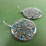 Spirit - Mandala Monoprint Earrings