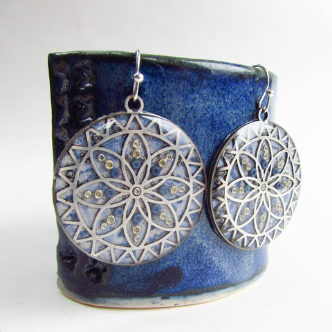 Forever - Mandala Monoprint Earrings