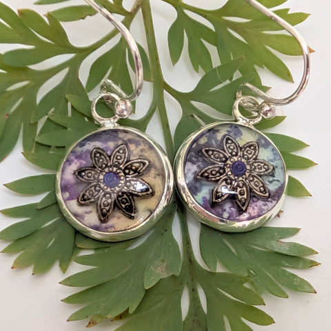 Heather - silver plated earrings