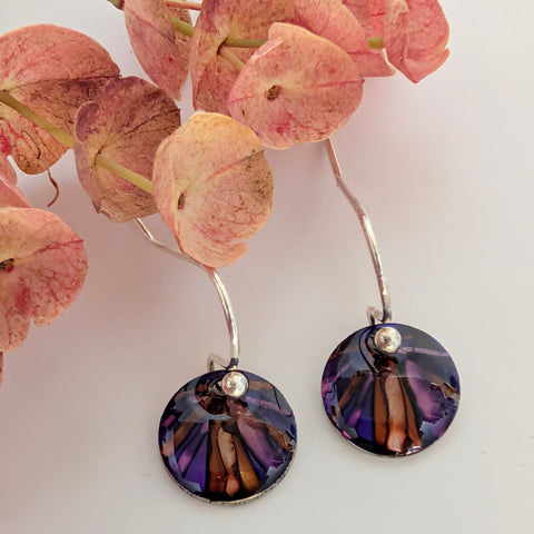 Damson - inky inky drop earrings