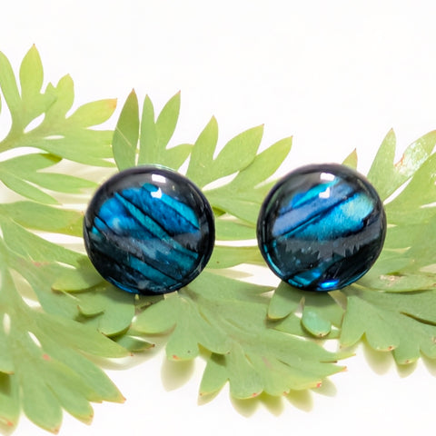 Craft - inky sterling silver stud earrings