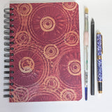 Original Monoprint Bound All Media A5 Notebook – 160gsm Seawhite Paper (50 Pages / 100 Sides) - Spin