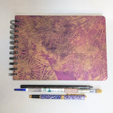 Original Monoprint Bound All Media A5 Notebook – 160gsm Seawhite Paper (50 Pages / 100 Sides) - Dandelion