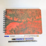 Original Monoprint Bound All Media A5 Notebook – 160gsm Seawhite Paper (50 Pages / 100 Sides) - Clock