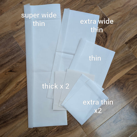 *New* TASTER PACK Tea bag paper one of each of the types, perfect for a range of craft projects - 1m -1.4m lengths