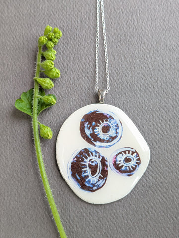 Blueberry Clay pendant