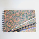 Original Monoprint Bound All Media A5 Notebook – 160gsm Seawhite Paper (50 Pages / 100 Sides) - Coral