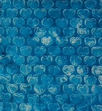 Blue bubble wrap with heart pattern