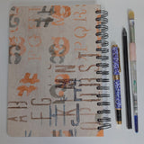 Original Monoprint Bound All Media A5 Notebook – 160gsm Seawhite Paper (50 Pages / 100 Sides) - Letterpress