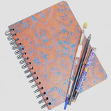 Original Monoprint Bound All Media A5 Notebook – 160gsm Seawhite Paper (50 Pages / 100 Sides) - Reef