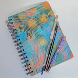 Original Monoprint Bound All Media A5 Notebook – 160gsm Seawhite Paper (50 Pages / 100 Sides) - Abstract