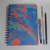 Original Monoprint Bound All Media A5 Notebook – 160gsm Seawhite Paper (50 Pages / 100 Sides) - Leaf