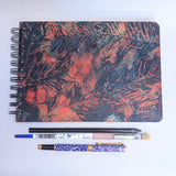 Original Monoprint Bound All Media A5 Notebook – 160gsm Seawhite Paper (50 Pages / 100 Sides) - Yew