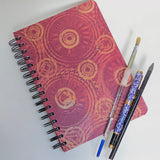 Original Monoprint Bound All Media A5 Notebook – 160gsm Seawhite Paper (50 Pages / 100 Sides) - Spin