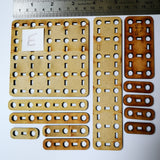 Wooden laser cut pieces for gel plate texture making