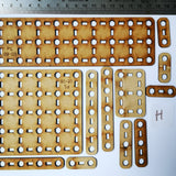 Wooden laser cut pieces for gel plate texture making
