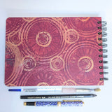 Original Monoprint Bound All Media A5 Notebook – 160gsm Seawhite Paper (50 Pages / 100 Sides) - Disco