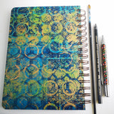 Original Monoprint Bound All Media A5 Notebook – 160gsm Seawhite Paper (50 Pages / 100 Sides) - Geo