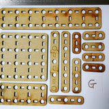 Wooden laser cut pieces for gel plate texture making