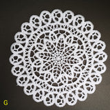 Large sewn doily for gel plate texture making approx 21cm wide