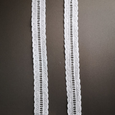 Lace braid edging for gel plate texture making