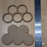 Wooden pieces for gel plate texture making