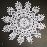 Medium sewn doily for gel plate texture making approx 21cm wide