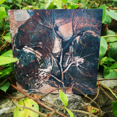 Eucalyptus - Mixed Media Collage Art Work on Wood Canvas