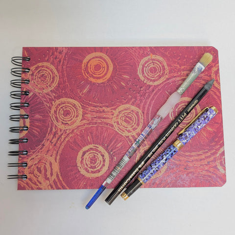 Original Monoprint Bound All Media A5 Notebook – 160gsm Seawhite Paper (50 Pages / 100 Sides) - Disco