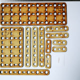 Wooden laser cut pieces for gel plate texture making