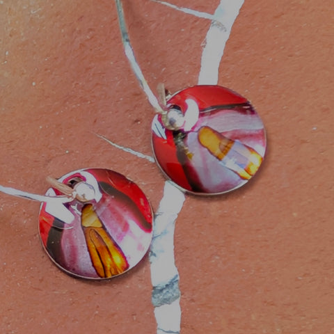 Heat - inky drop earrings