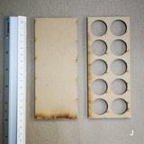 Wooden pieces for gel plate texture making
