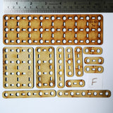 Wooden laser cut pieces for gel plate texture making