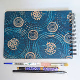 Original Monoprint Bound All Media A5 Notebook – 160gsm Seawhite Paper (50 Pages / 100 Sides) - Wonder