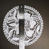Large sewn doily for gel plate texture making approx 21cm wide