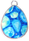 silver plated resin pendant