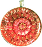 Papaver - silver plated pendant and necklace