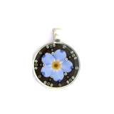 Forget-me-not - silver plated pendant and necklace
