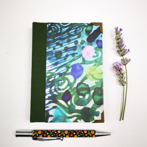 Handbound A6 book / Handmade Notebook / Hardback Journal / Poetry Book / Bullet Journal / Diary / Abstract design