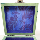 Hand painted gift box / trinket box / fern