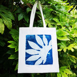 Cyanotype tote bag - Fatsia design