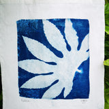 Cyanotype tote bag - Fatsia design