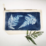 Pencil case/ make up bag (medium) -  fern design
