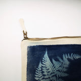 Pencil case/ make up bag (medium) -  fern design