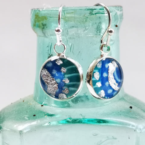 Seafoam - silver plated earrings