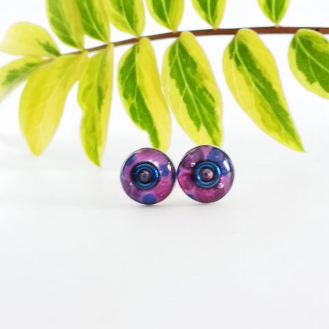 Elderberry - sterling silver earrings