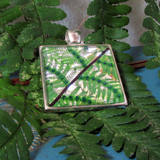 Palm - silver plated pendant and necklace