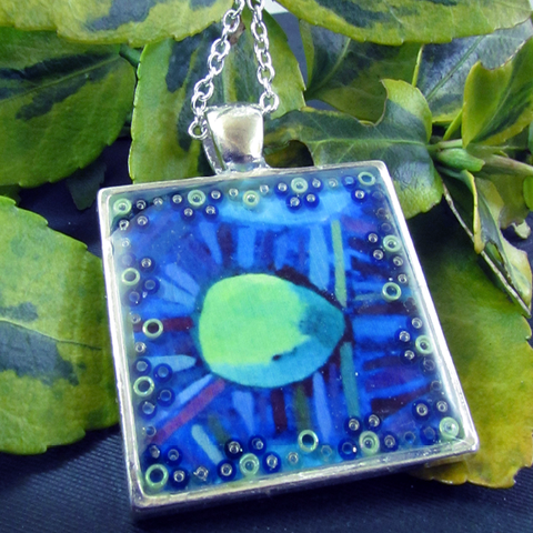 Spicule - silver plated pendant and necklace