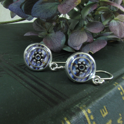 Throstle - silver plated earrings